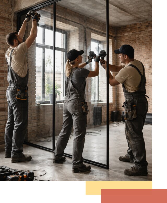 Стеклянные перегородки лофт — изготовление и монтаж в Архангельске