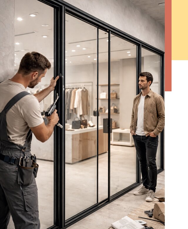 Стеклянные перегородки для магазинов в Архангельске от 8430 руб. под ключ | ОТДЕЛОЧНИК-Рхн