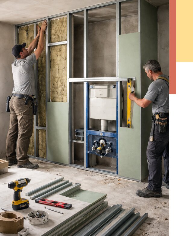 Установка сантехнических перегородок в Архангельске от 8739 руб. | ОТДЕЛОЧНИК-Рхн