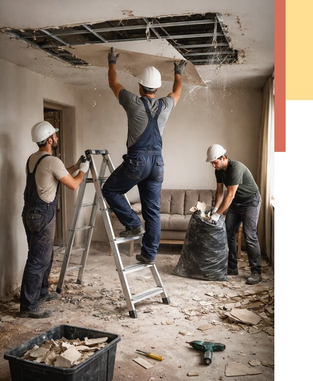 Демонтаж гипсокартонного потолка в Архангельске от 432 руб. за м2 — ОТДЕЛОЧНИК-Рхн