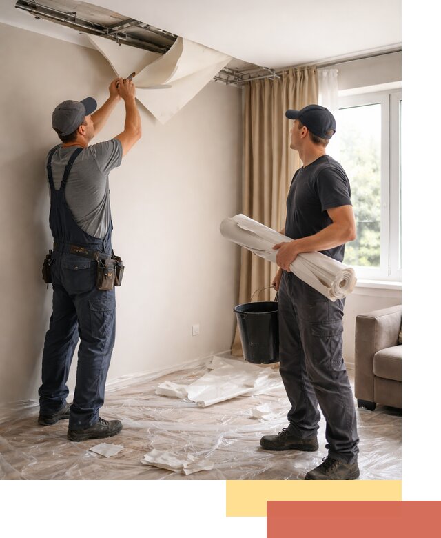 Демонтаж натяжного потолка в Архангельске быстро и аккуратно