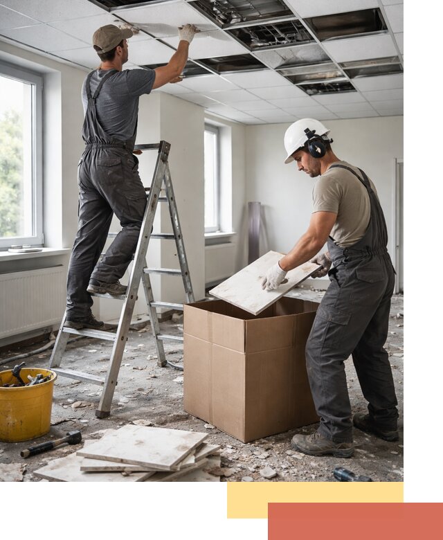 Демонтаж потолочной плитки в Архангельске быстро и аккуратно