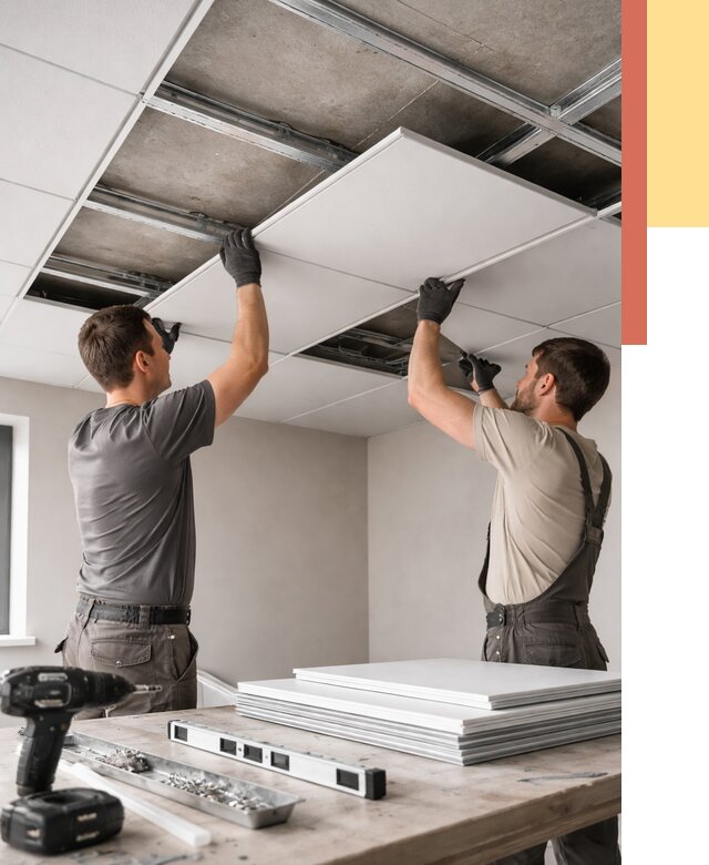 Монтаж кассетного потолка в Архангельске от 4626 руб/м2 — установка и сборка | ОТДЕЛОЧНИК-Рхн