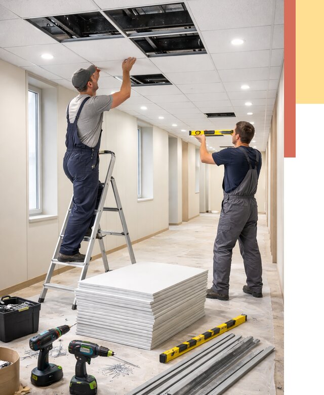 Ремонт потолка Армстронг в Архангельске от 4626 руб. — быстро и недорого | ОТДЕЛОЧНИК-Рхн