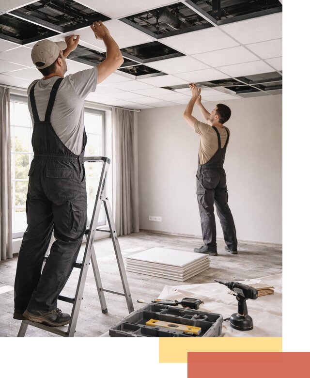 Замена плит подвесного потолка в Архангельске быстро и качественно