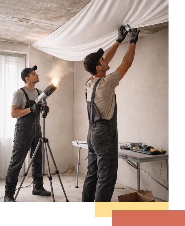 Установка натяжного потолка под ключ в Архангельске