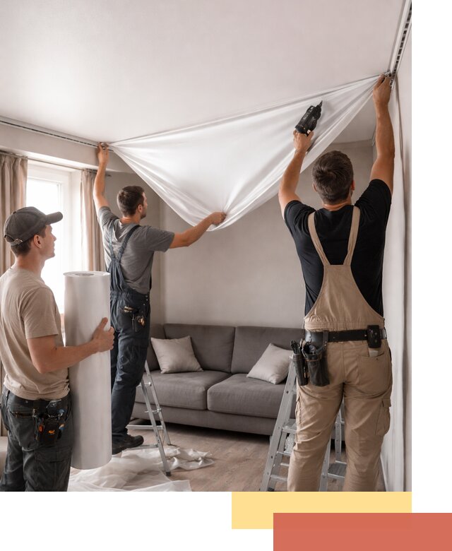 Монтаж сатинового натяжного потолка в Архангельске качественно и быстро