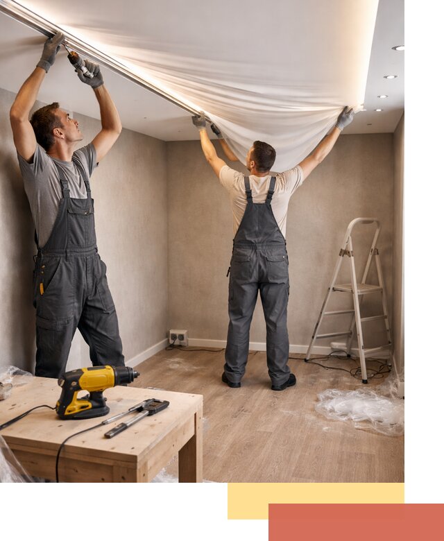 Монтаж натяжного потолка с подсветкой в Архангельске цена и сроки