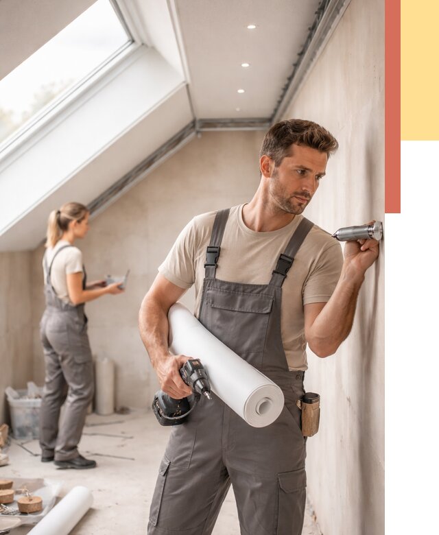 Монтаж натяжного потолка на мансарде в Архангельске от 3598 руб. | ОТДЕЛОЧНИК-Рхн