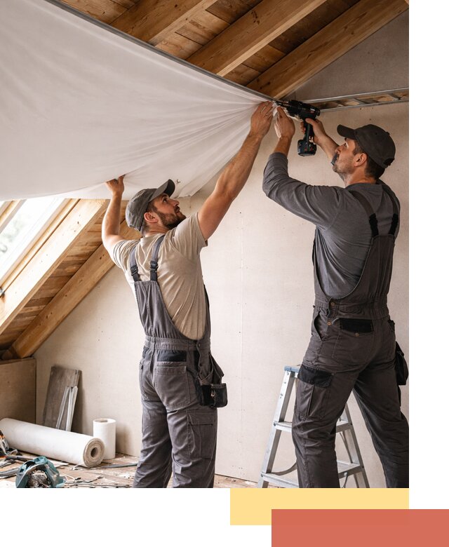Монтаж натяжного потолка в мансарде в Архангельске