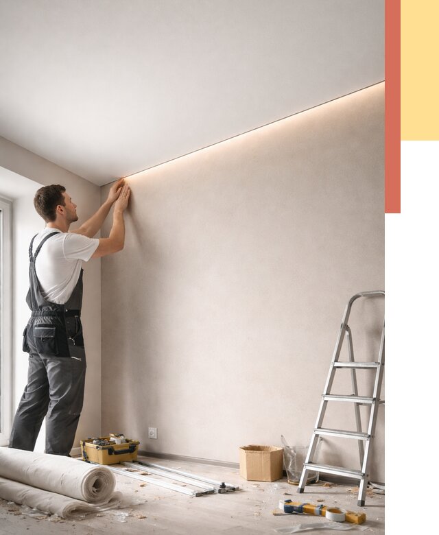 Теневые натяжные потолки в Архангельске от 8430 руб. под ключ | ОТДЕЛОЧНИК-Рхн