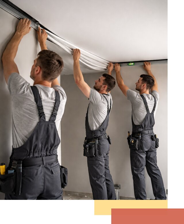 Теневые натяжные потолки в Архангельске: монтаж и отделка быстро и качественно