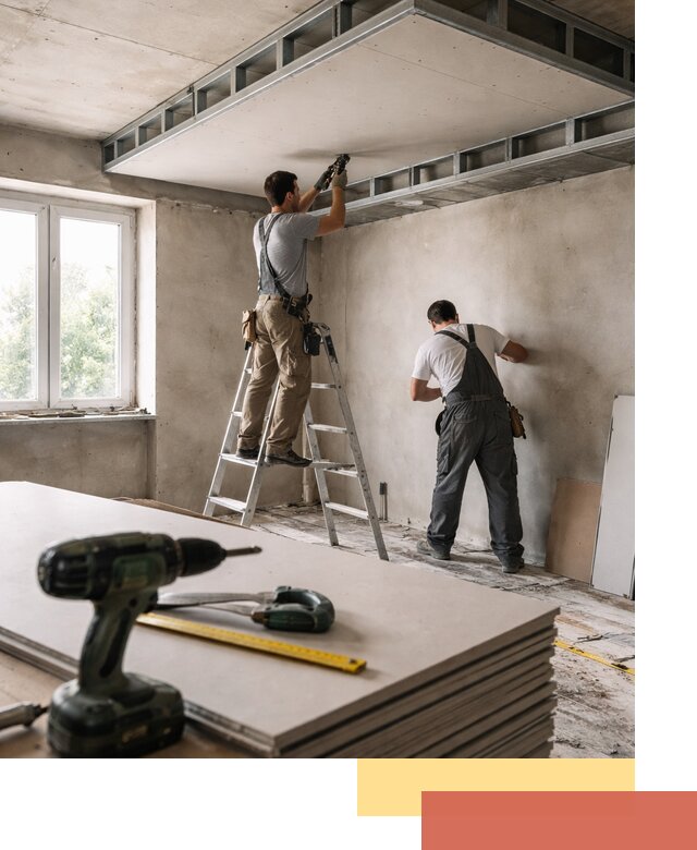 Двухуровневый потолок из гипсокартона в Архангельске