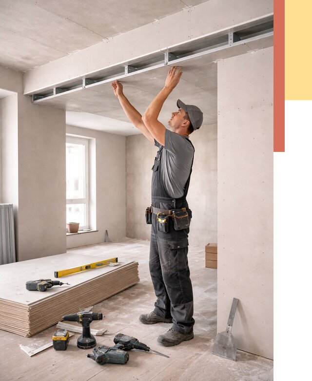 Потолок из гипсокартона с нишей в Архангельске от 1285 руб. под ключ | ОТДЕЛОЧНИК-Рхн