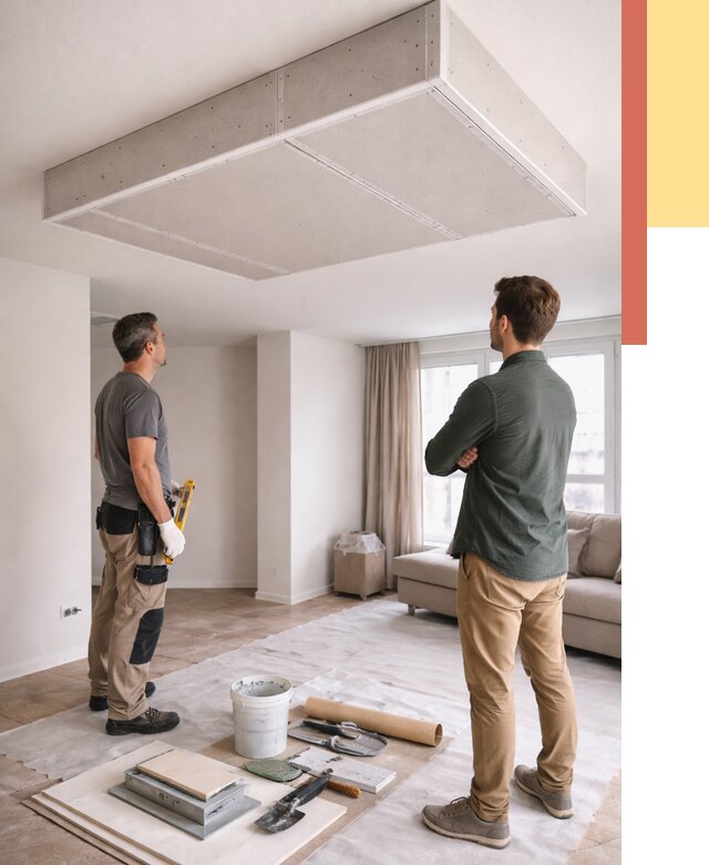 Короб на потолке из гипсокартона в Архангельске от 2262 руб. — монтаж и услуги под ключ | ОТДЕЛОЧНИК-Рхн