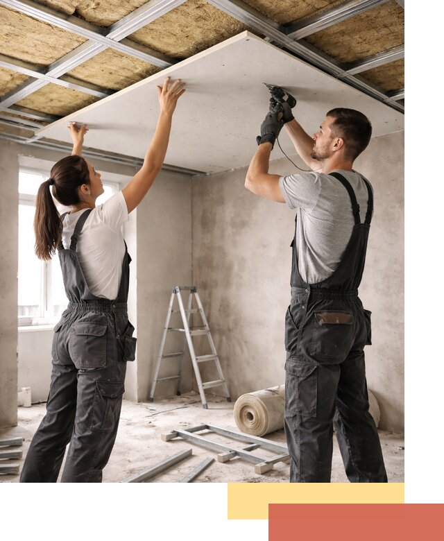 Звукоизоляция потолка из ГКЛ в Архангельске профессионально и надежно