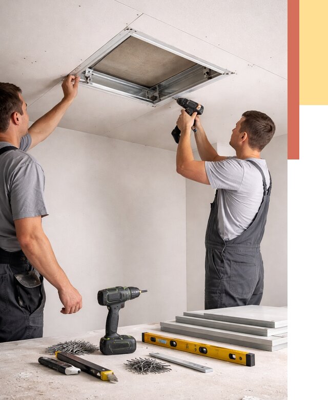 Установка люка в потолок ГКЛ в Архангельске от 2570 руб. под ключ | ОТДЕЛОЧНИК-Рхн