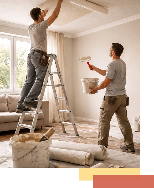 Поклейка обоев на потолок в Архангельске — качественно и быстро