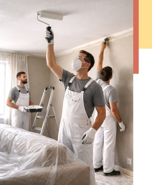 Покраска потолка водоэмельсионной краской в Архангельске от 2262 руб/м² — услуги под ключ | ОТДЕЛОЧНИК-Рхн