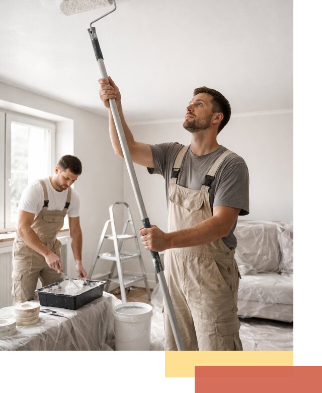 Покраска потолка водоэмульсионной краской в Архангельске