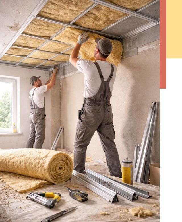 Утепление потолка в Архангельске от 7402 руб/м2 — недорого, быстро, под ключ | ОТДЕЛОЧНИК-Рхн