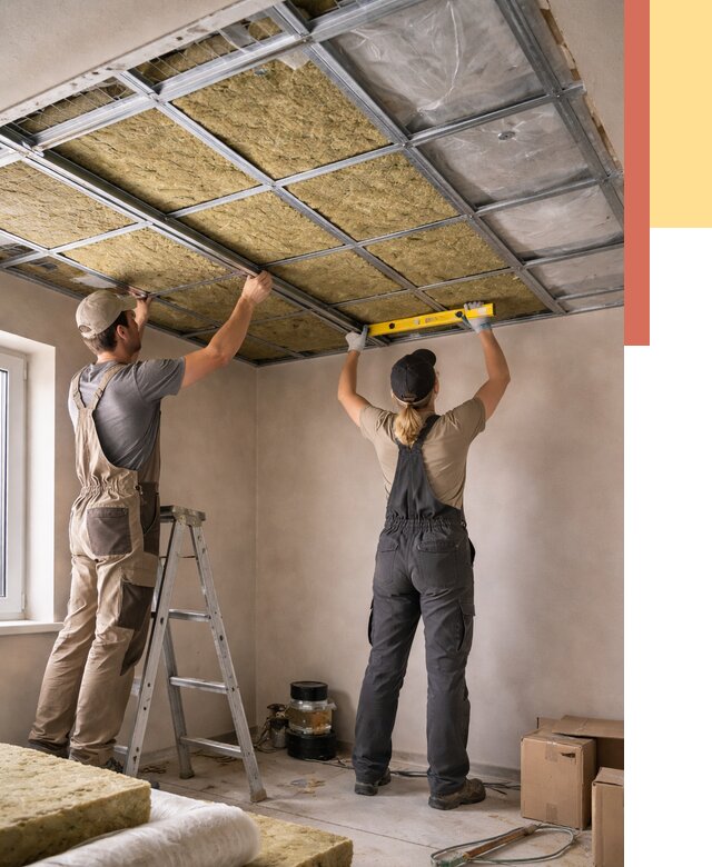 Шумоизоляция потолка в Архангельске от 1285 руб. под ключ — услуги ОТДЕЛОЧНИК-Рхн